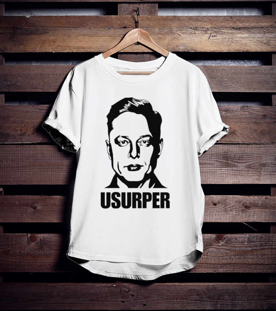 Elon Musk Usurpator Iconic Minimalist Style T-Shirt