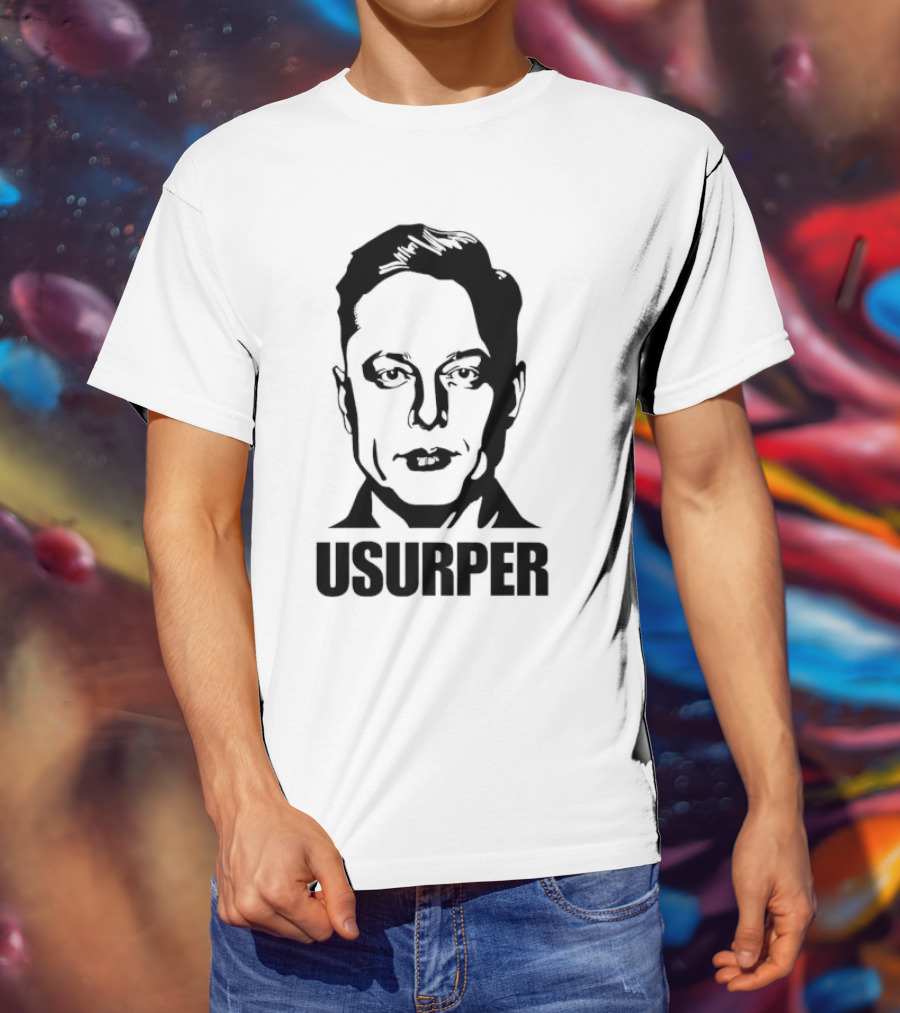 Elon Musk Usurpator Iconic Minimalist Style T-Shirt