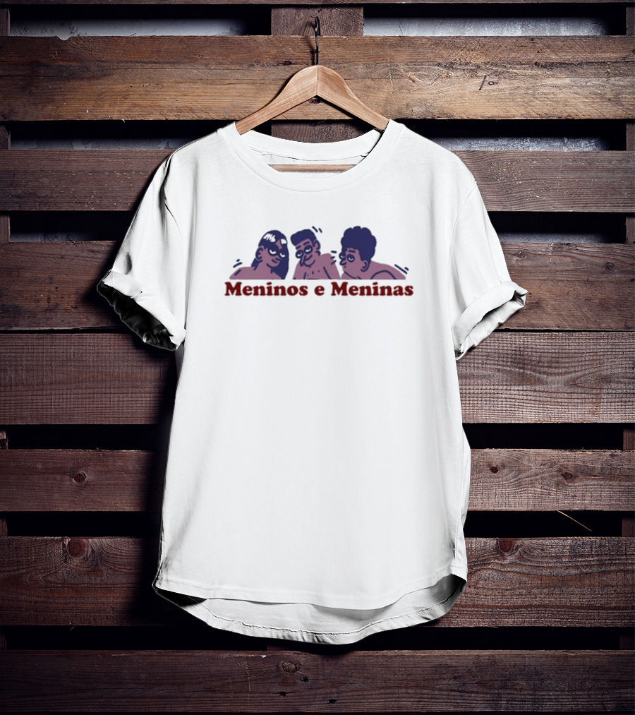 Meninos E Meninas Eri Eros Playful Cartoon Illustration T-Shirt