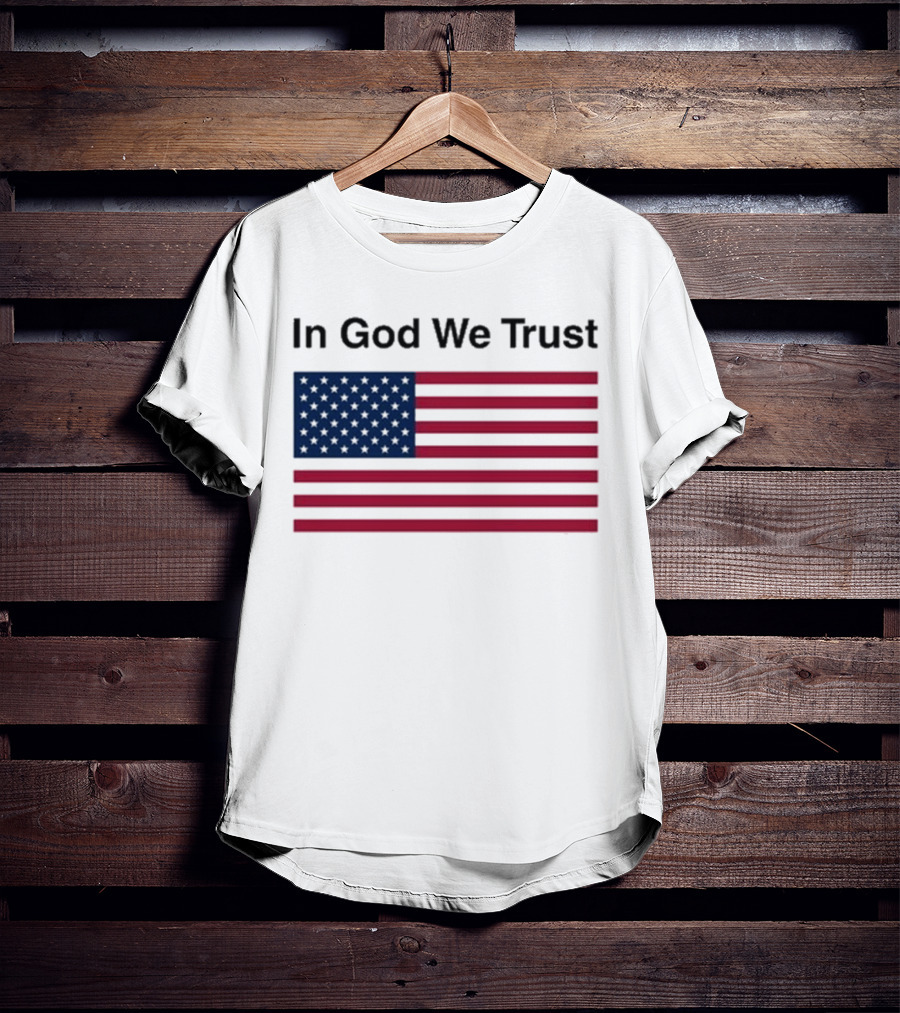 Eric Adams In God We Trust American Flag Pattern T-Shirt
