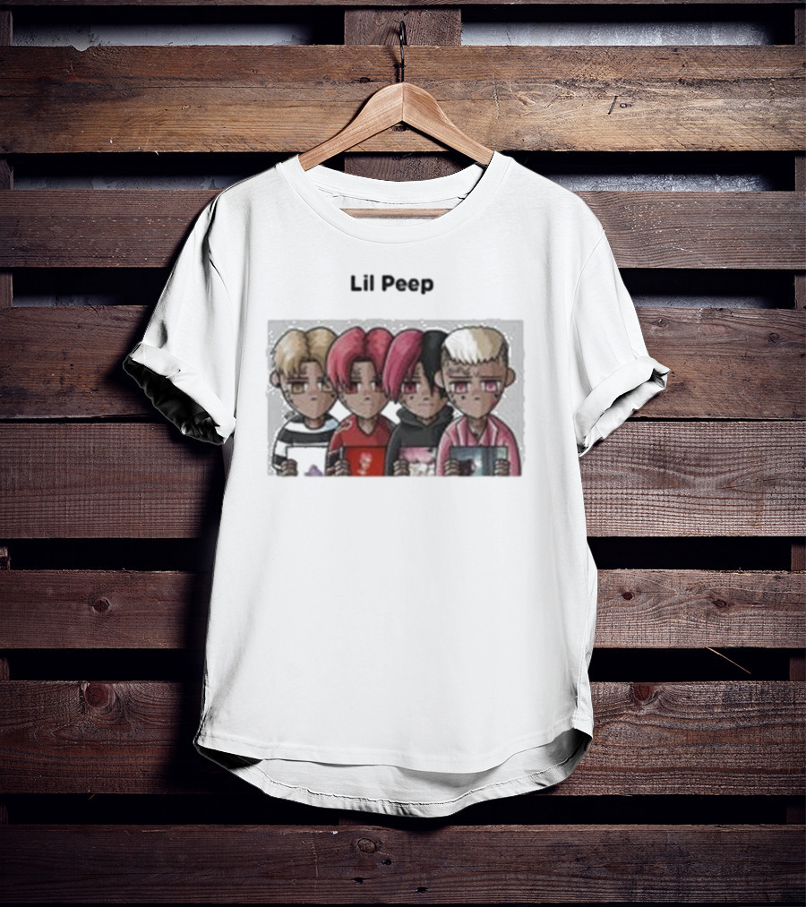 Labeled Cartoon Characters In Different Outfits Lil Peep T-Shirt