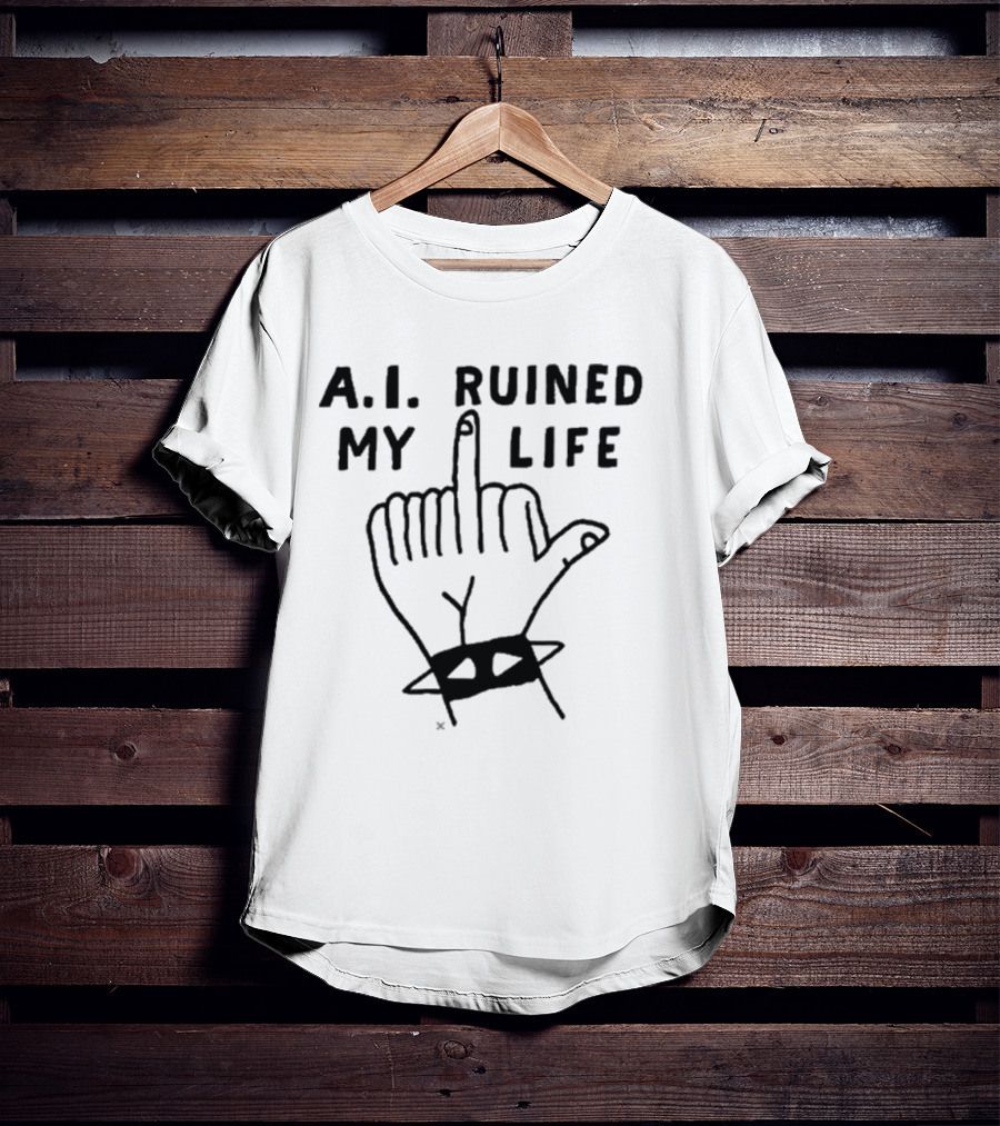 Family A.I. Ruined My Life Retro Robot And Kids T-Shirt