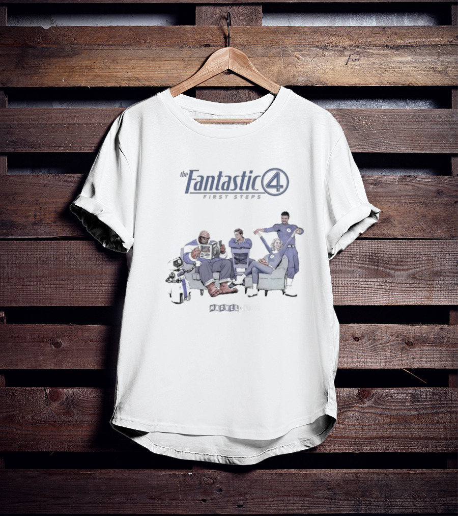 Fantastic Four Marvel Studios Baby Steps Pixar Character Mashup T-Shirt