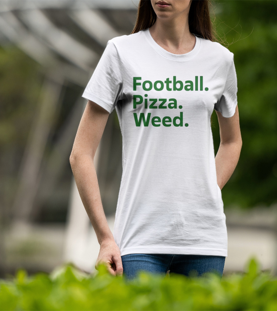 Football Pizza Weed Trendy Lifestyle T-Shirt