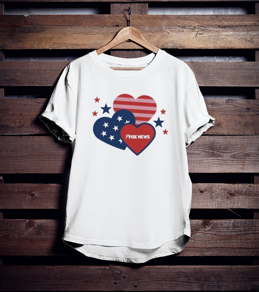 Patriotic Hearts Fox News Stars And Stripes T-Shirt