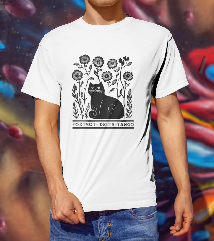 Delta Cat In Flowers T-Shirt