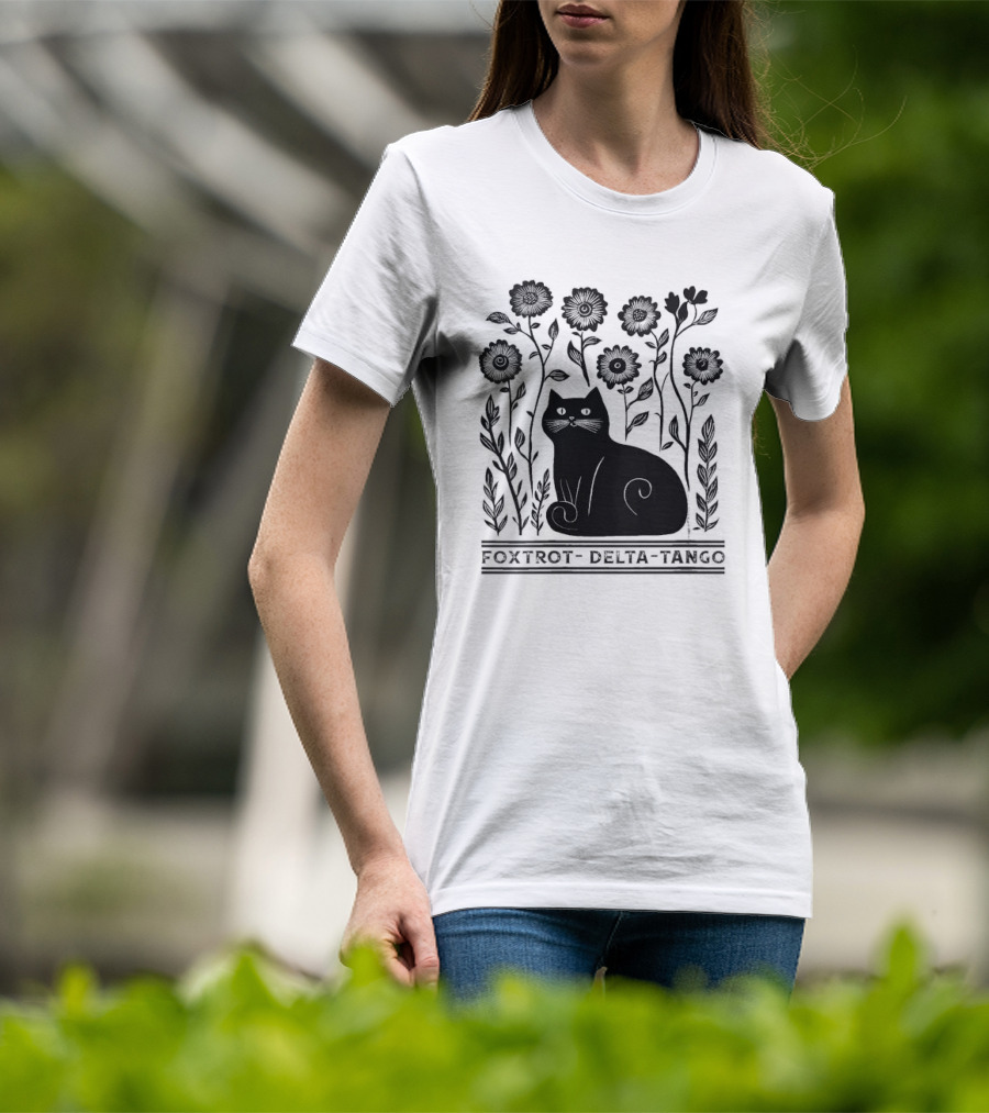 Delta Cat In Flowers T-Shirt