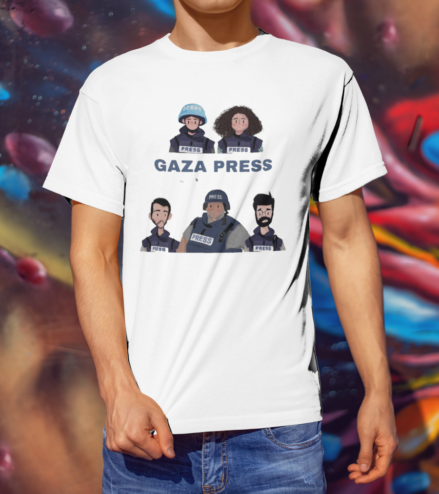 Gaza Press Heroes Cartoon Characters PRESS T-Shirt