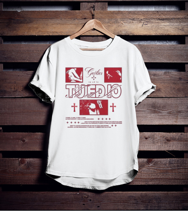 Tu Ed Io Geolier Iconic Visual Elements And Text T-Shirt