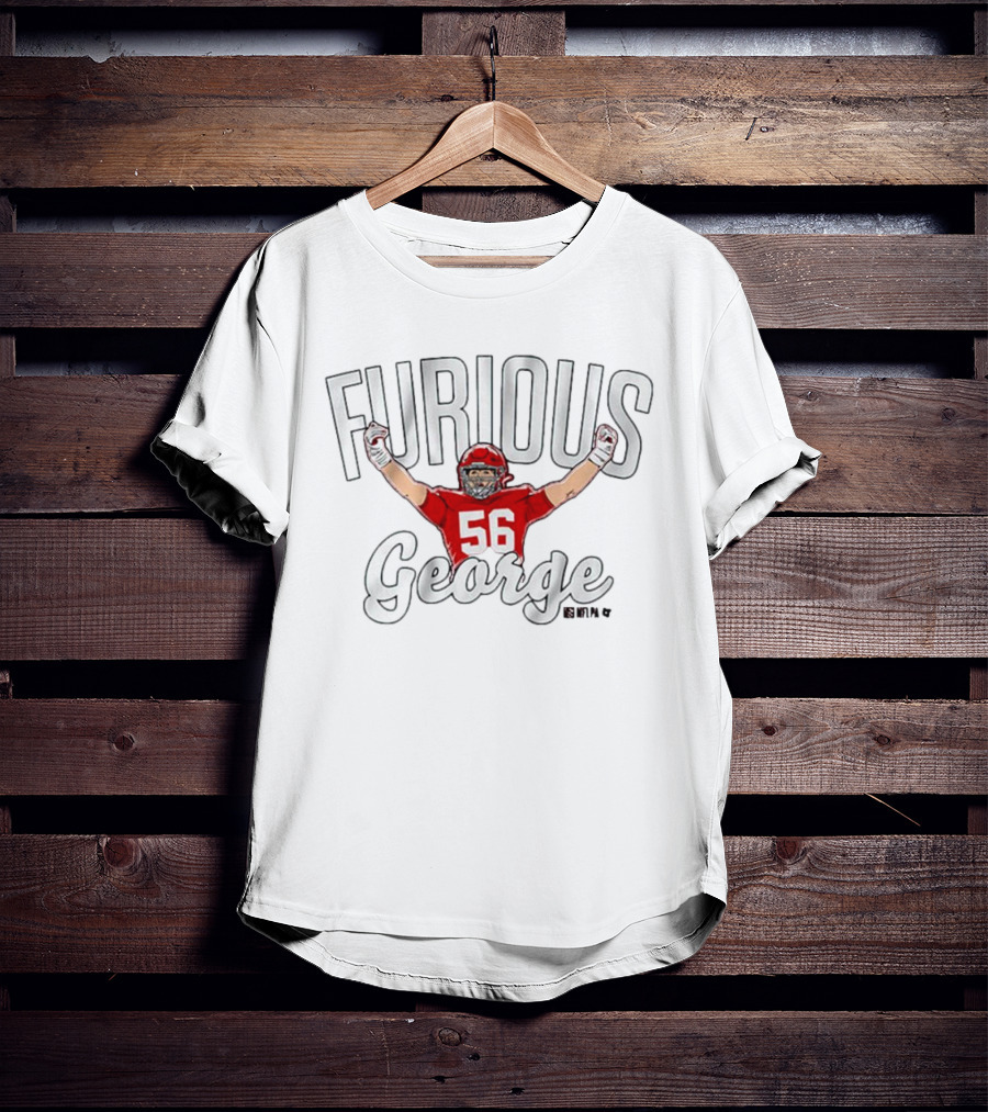 Furious George 56 Kansas City Chiefs NFL George Karlaftis T-Shirt