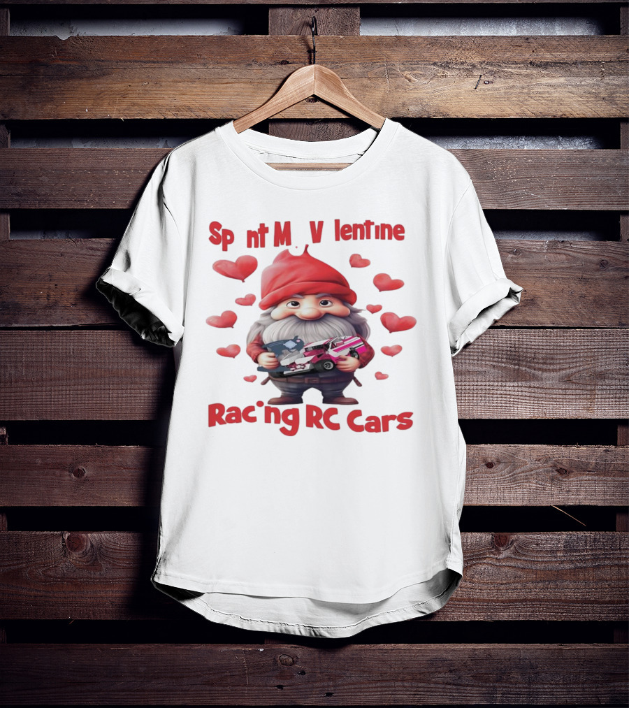Gnomes Spent My Valentine Racing RC Cars T-Shirt