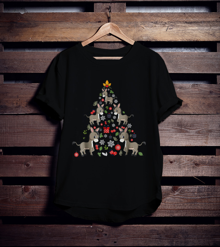 Donkey Ornament Christmas Tree Decor Copy T-Shirt