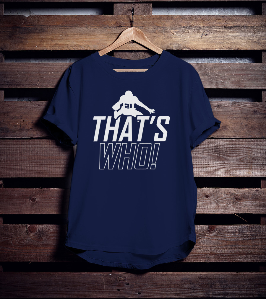 That's Who Football Player Iconic Number 21 Leap T-Shirt