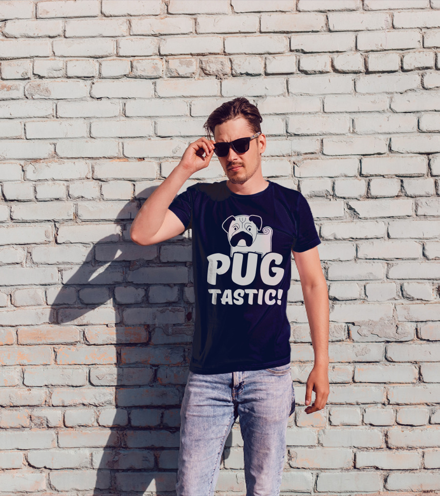 Pug Tastic Bold Cartoon Dog T-Shirt