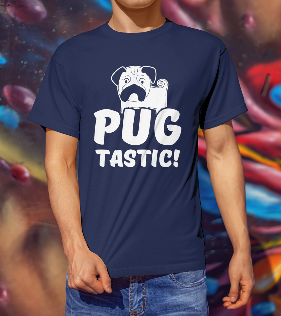 Pug Tastic Bold Cartoon Dog T-Shirt