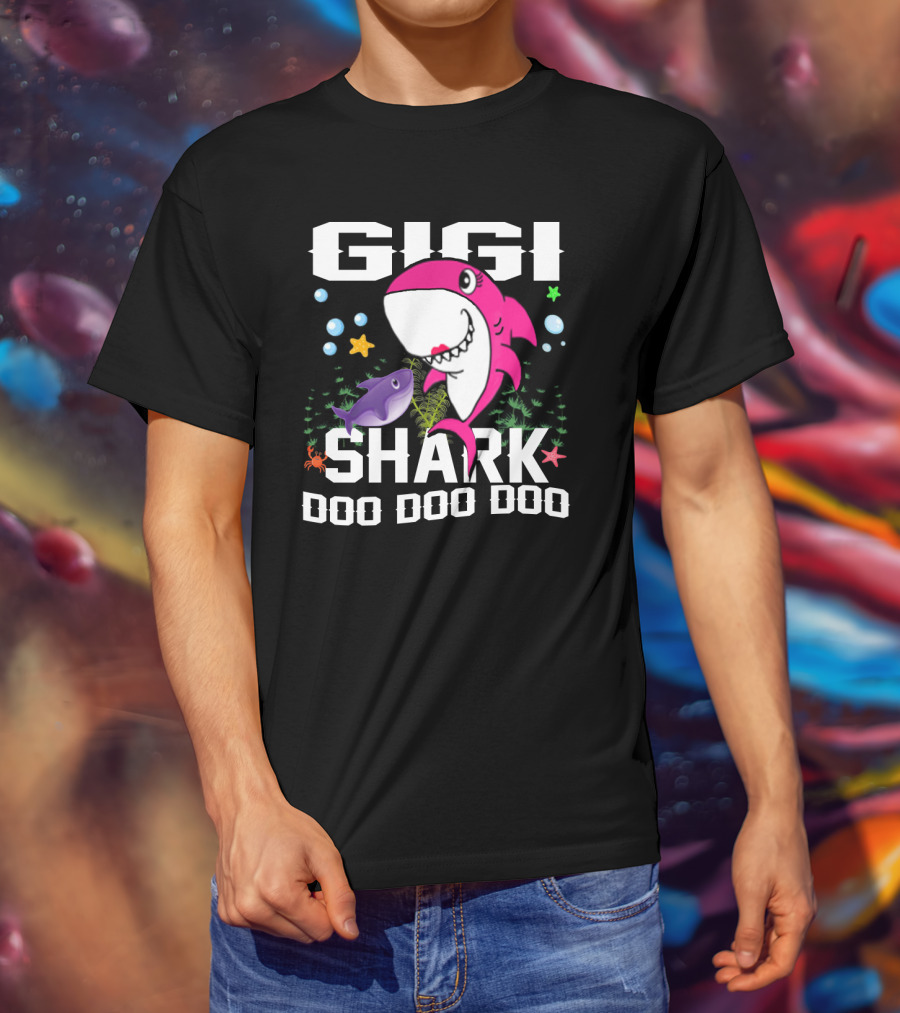 Gigi Shark Doo Doo Doo Mother Gramma Halloween T-Shirt