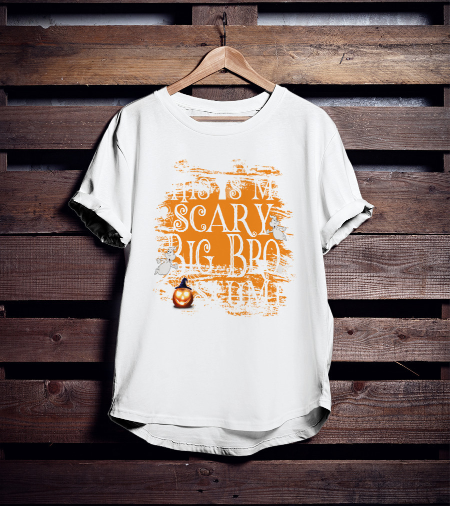 This Is My Scary Big Bro Costume Ghost Pumpkin Orange T-Shirt