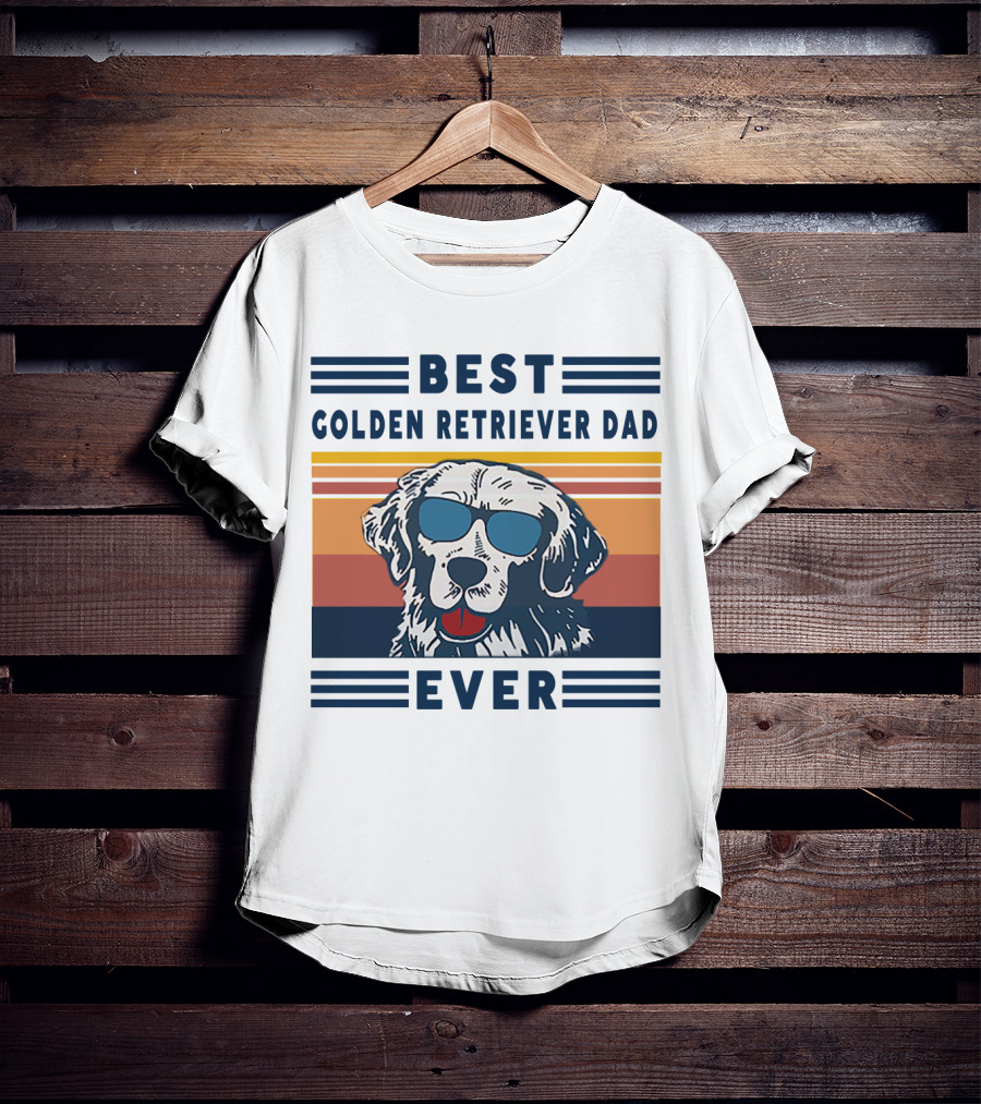 Best Golden Retriever Dad Ever Sunglasses T-Shirt