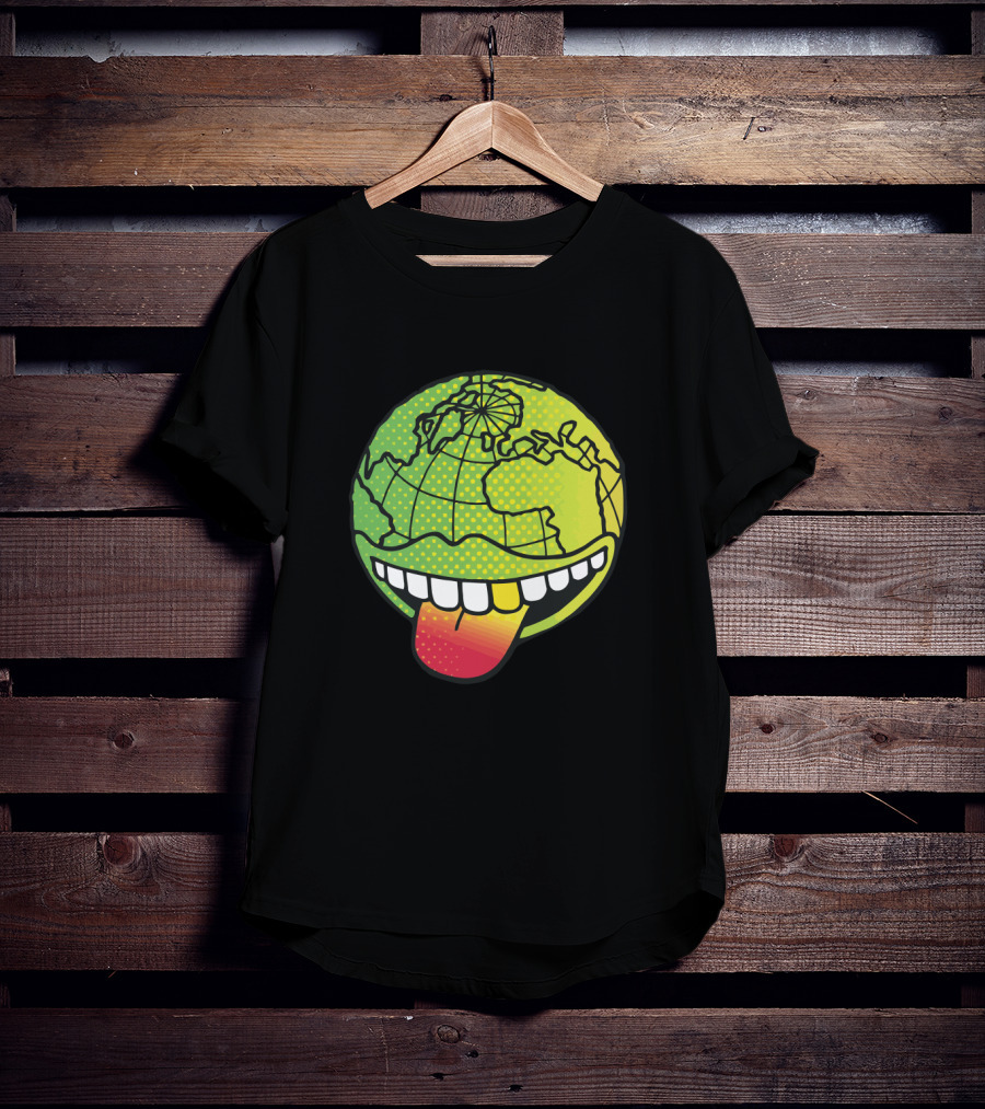 Earthgang Tongue Out Earth Globe T-Shirt