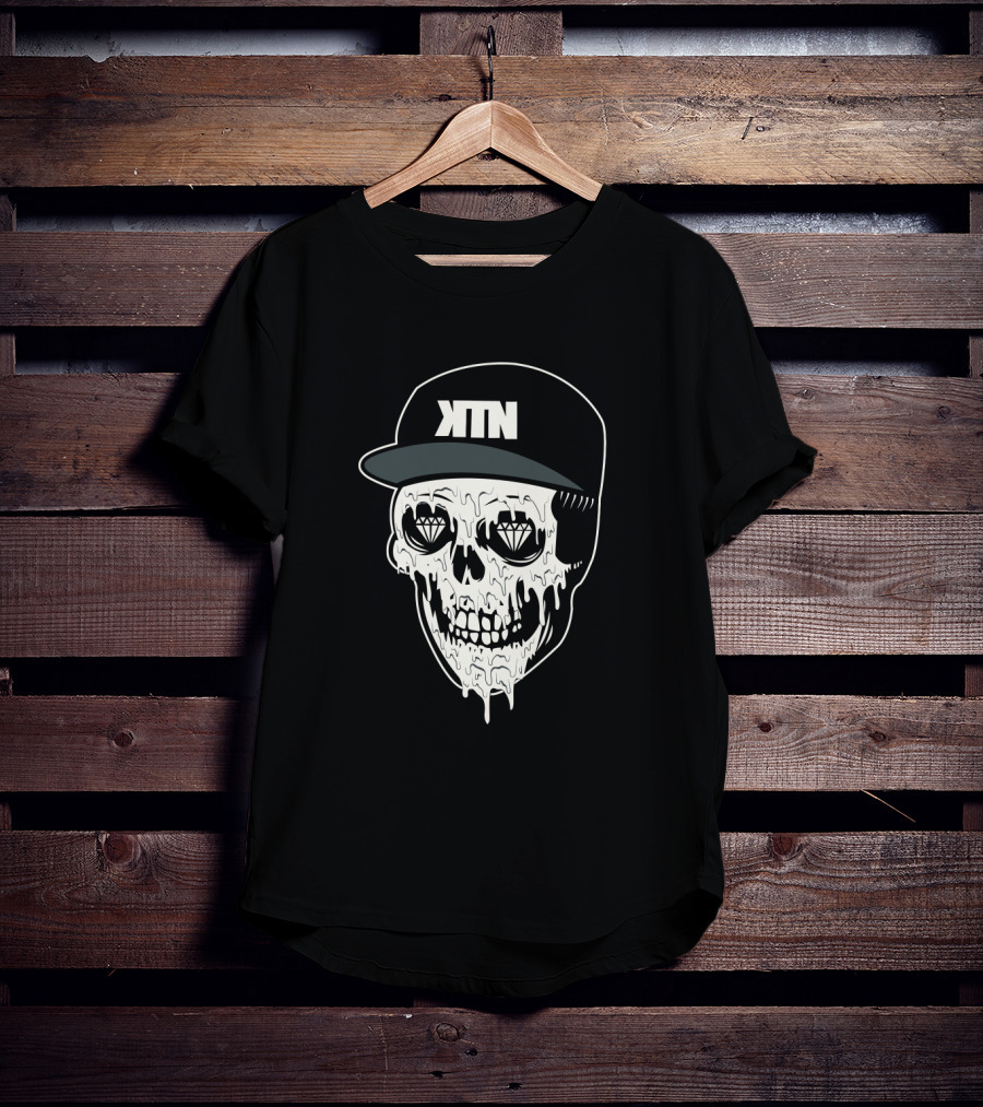 KTN Skull Drip Diamond Eyes Snapback Cap T-Shirt