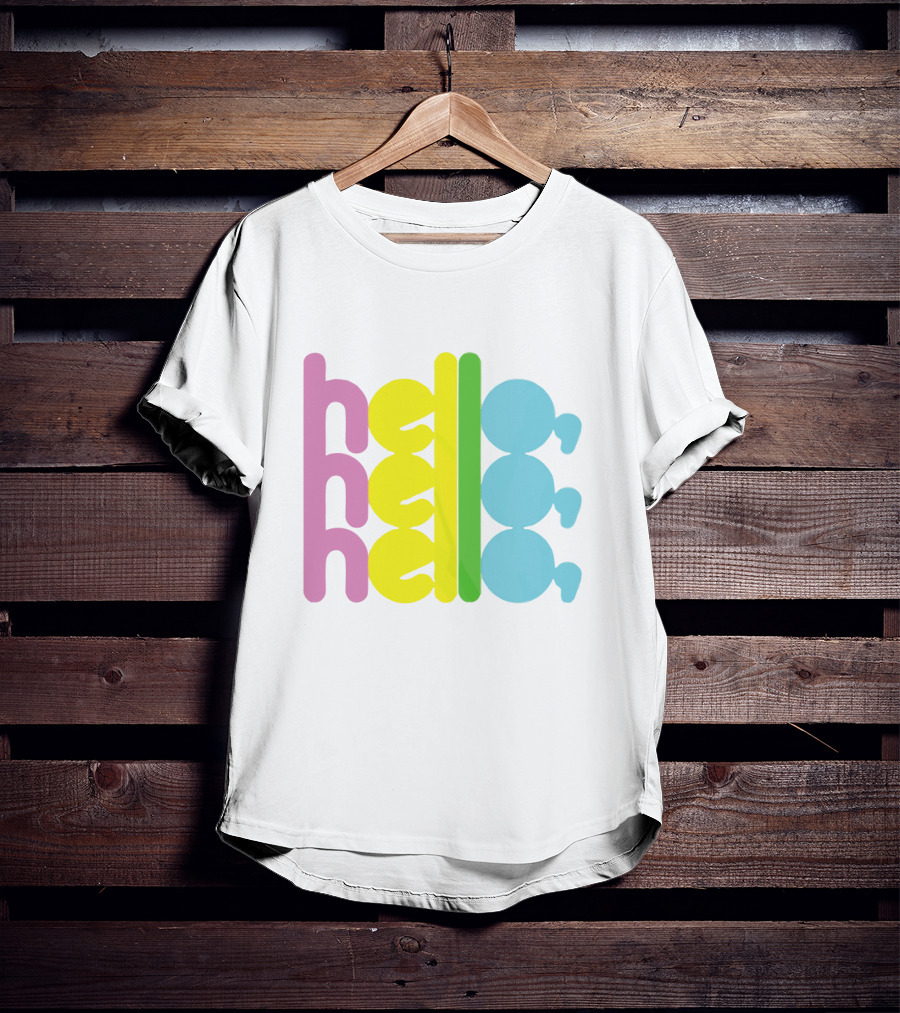 Deafheaven Hello Colorful Pastel Text T-Shirt