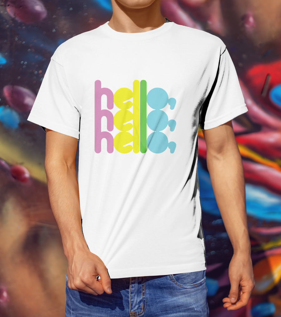 Deafheaven Hello Colorful Pastel Text T-Shirt