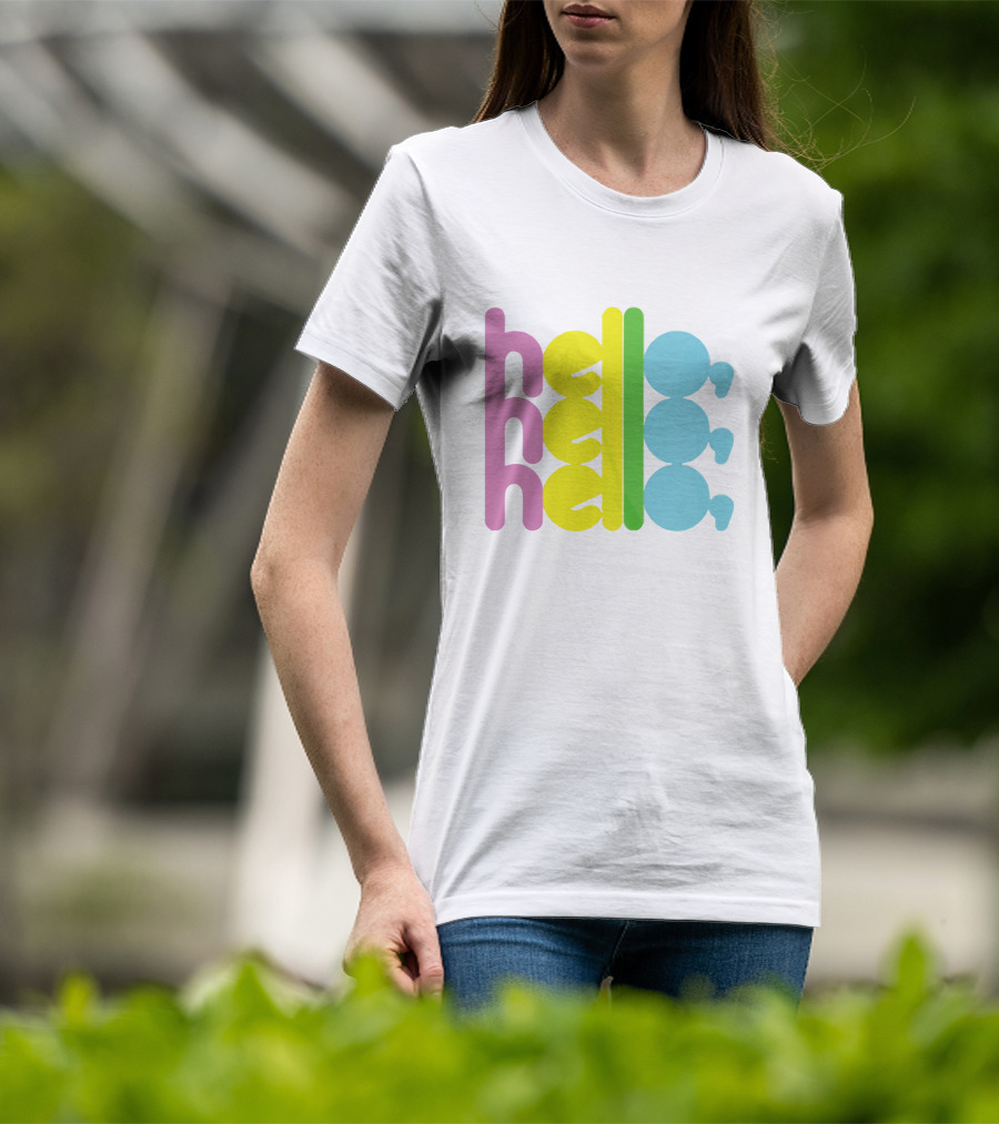 Deafheaven Hello Colorful Pastel Text T-Shirt