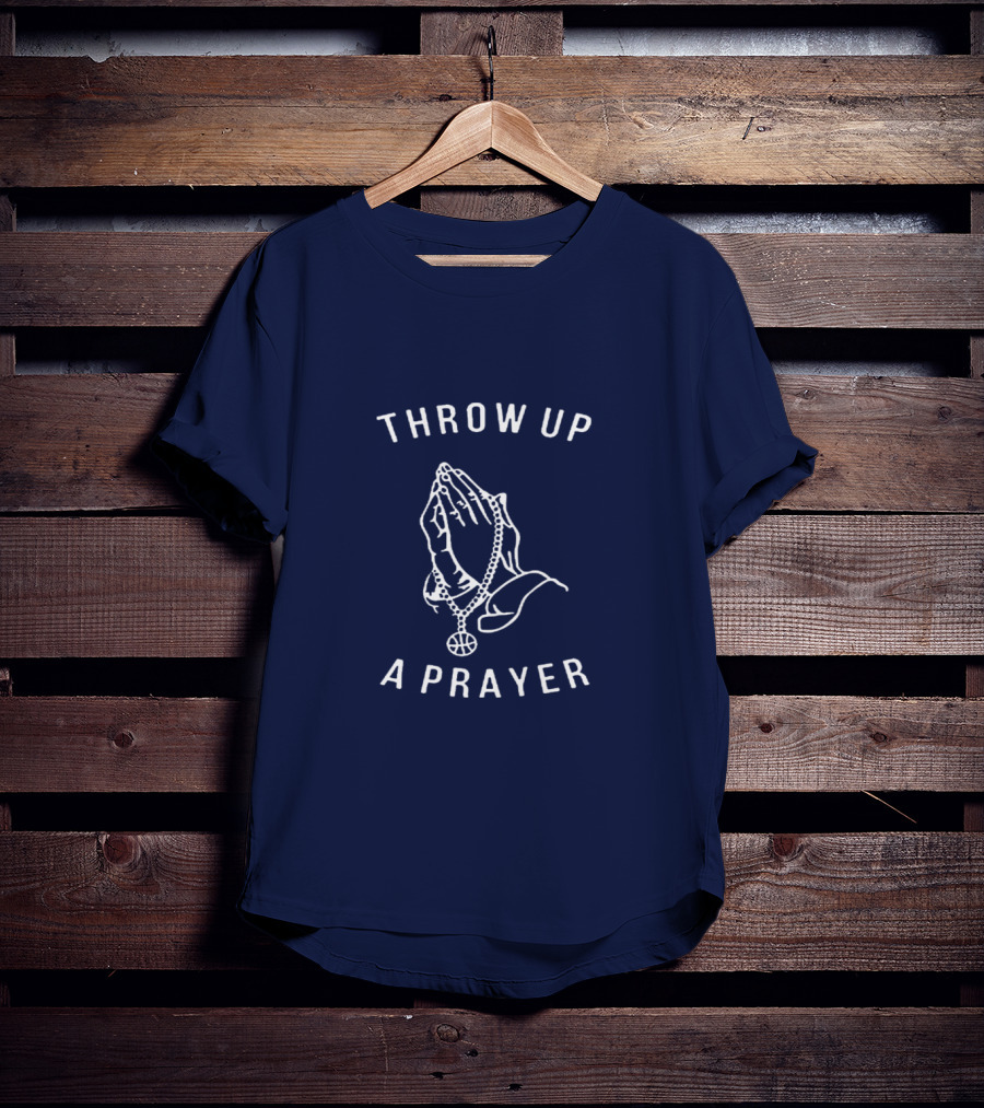 Throw Up A Prayer Hands And Basketball Pendant T-Shirt