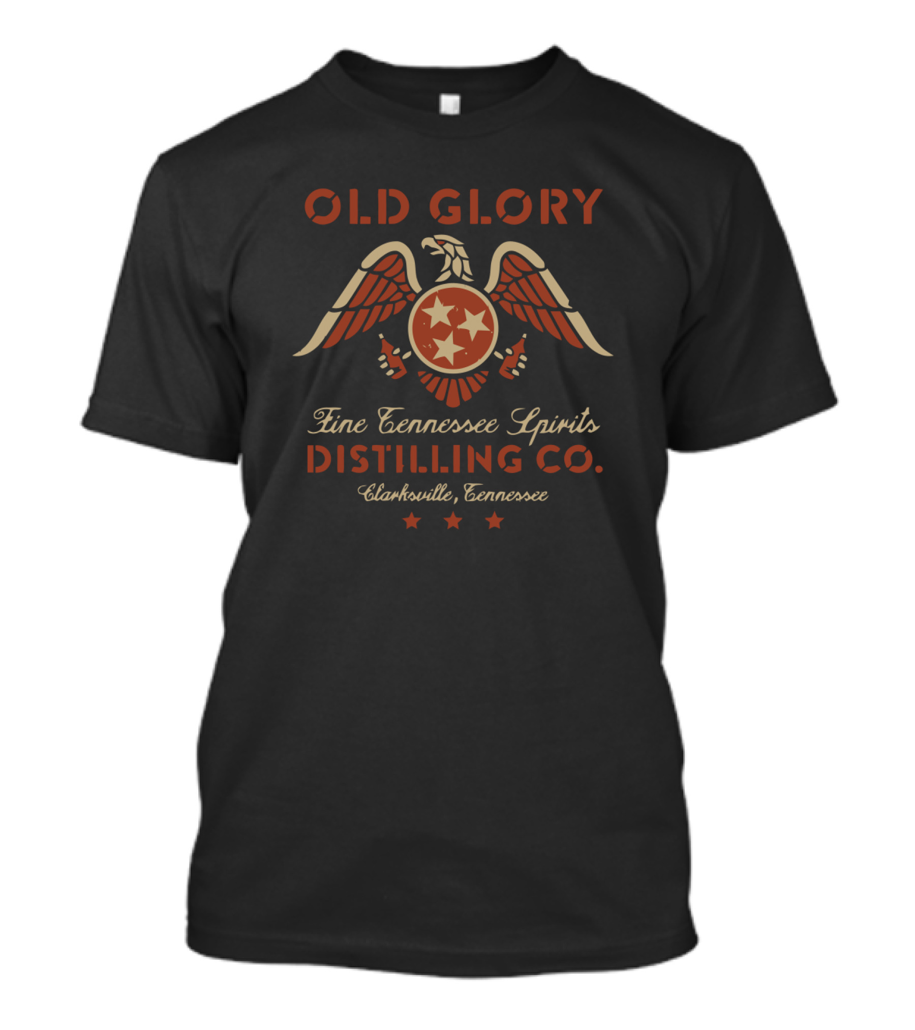 Old Glory Distilling Co Fine Tennessee Spirits Clarksville Tennessee Eagle T-Shirt