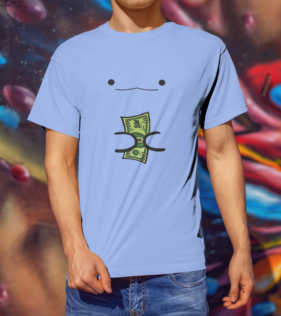 Turkey By ZHC Smiling Cartoon Creature Holding Money T-Shirt
