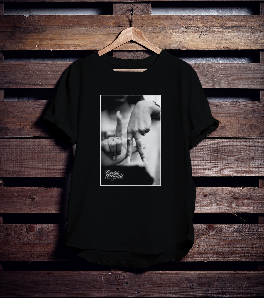 Esteban Oriol LA Fingers Gesture Black And White Photography T-Shirt