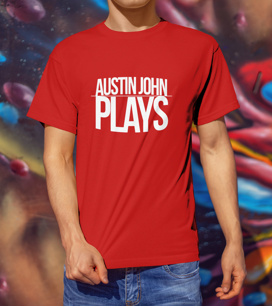 AUSTIN JOHN PLAYS Red Print T-Shirt