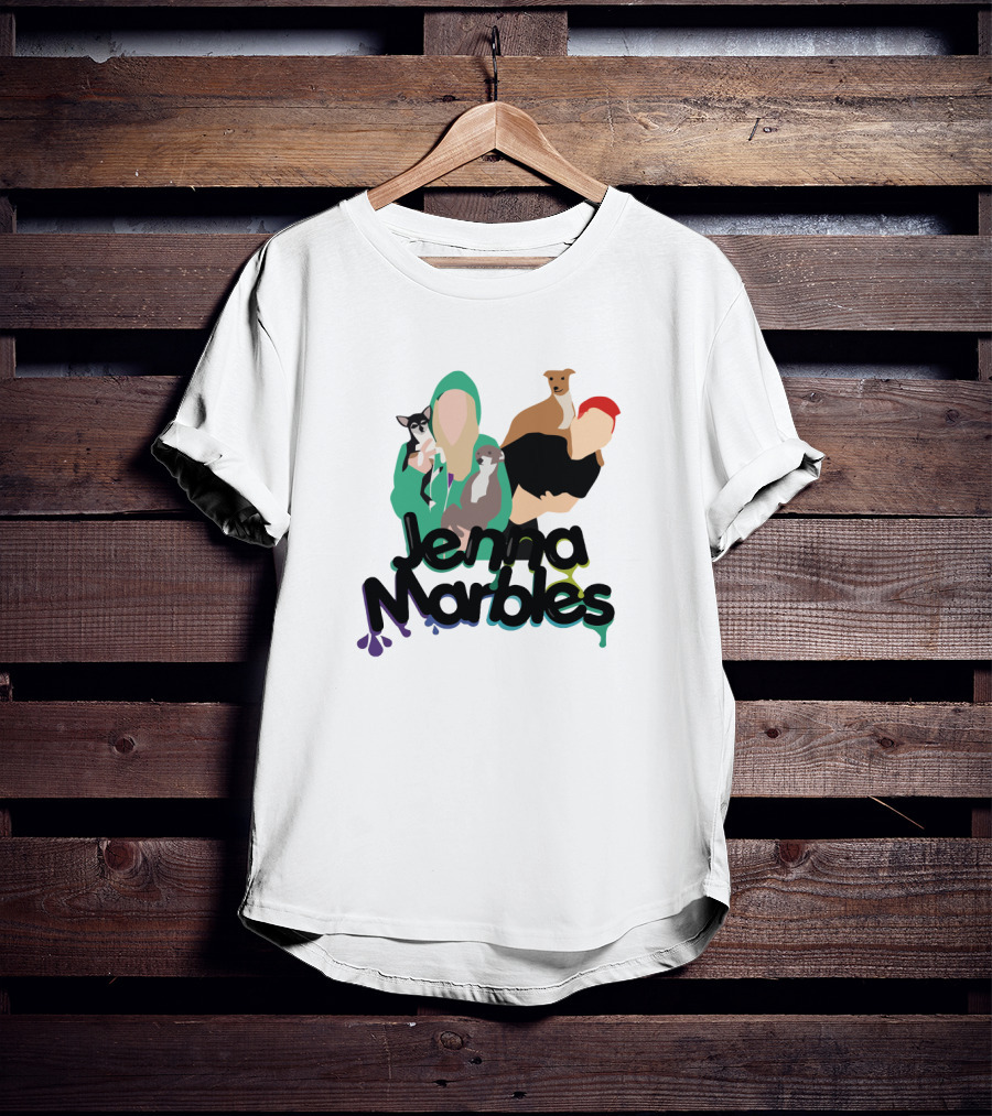 Jenna Marbles Merch Iconic Pet Silhouettes And Text T-Shirt
