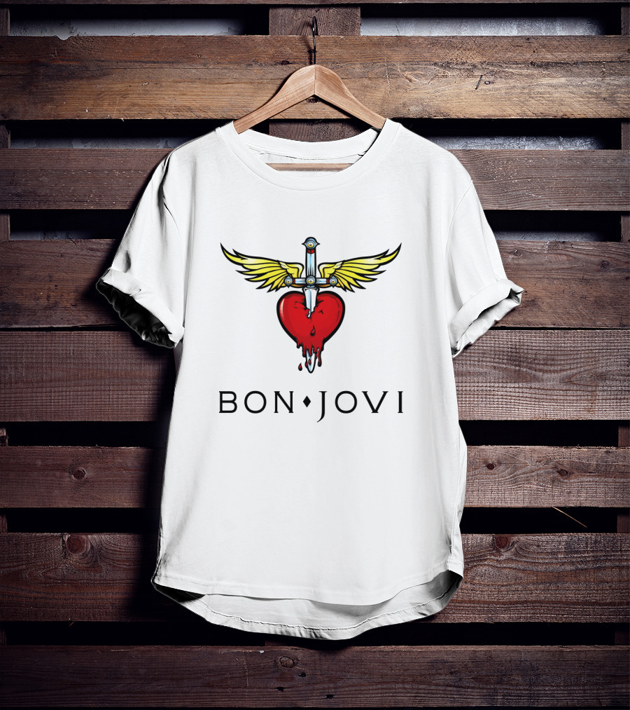 I Hate Jon Bovi Bon Jovi Heart And Dagger T-Shirt