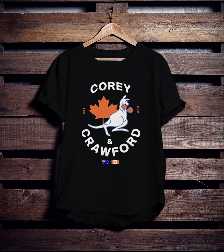 COREY CRAWFORD AUS CAN Kangaroo Maple Leaf Flags T-Shirt