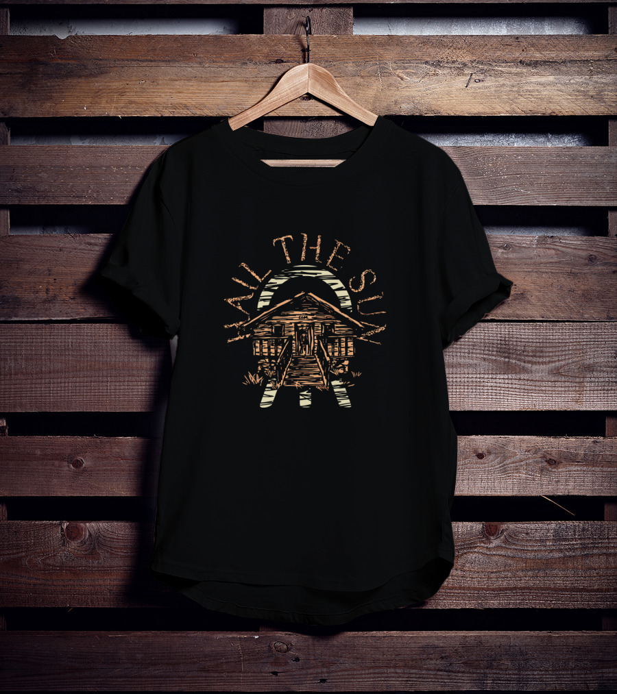 Hail The Sun Rustic Cabin Circle Graphics T-Shirt