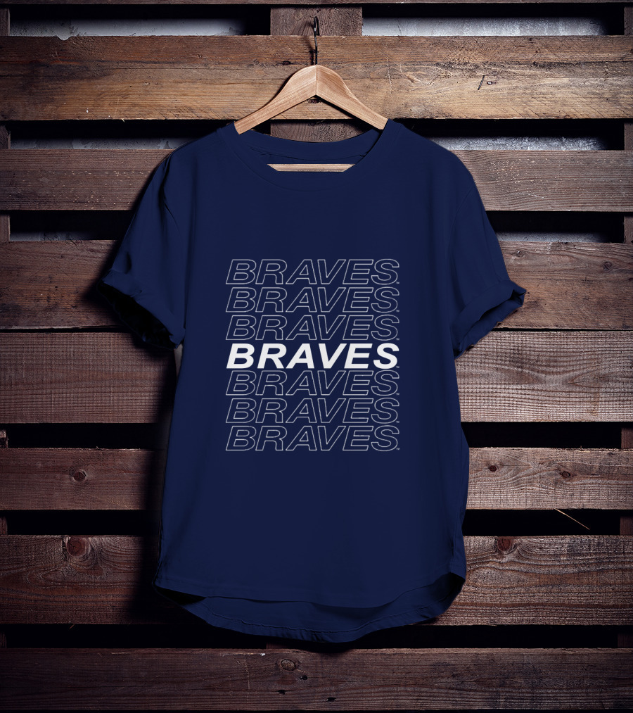 Atlanta Braves Stacked Text T-Shirt