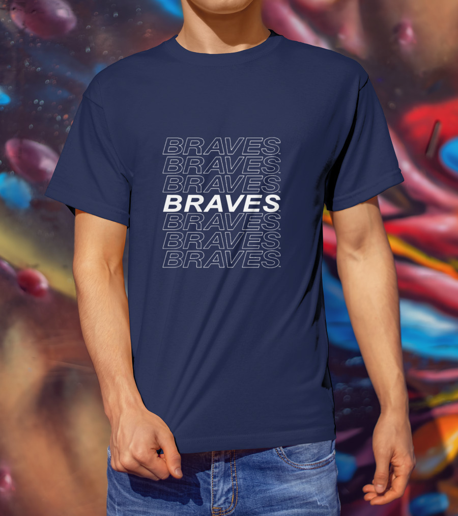 Atlanta Braves Stacked Text T-Shirt