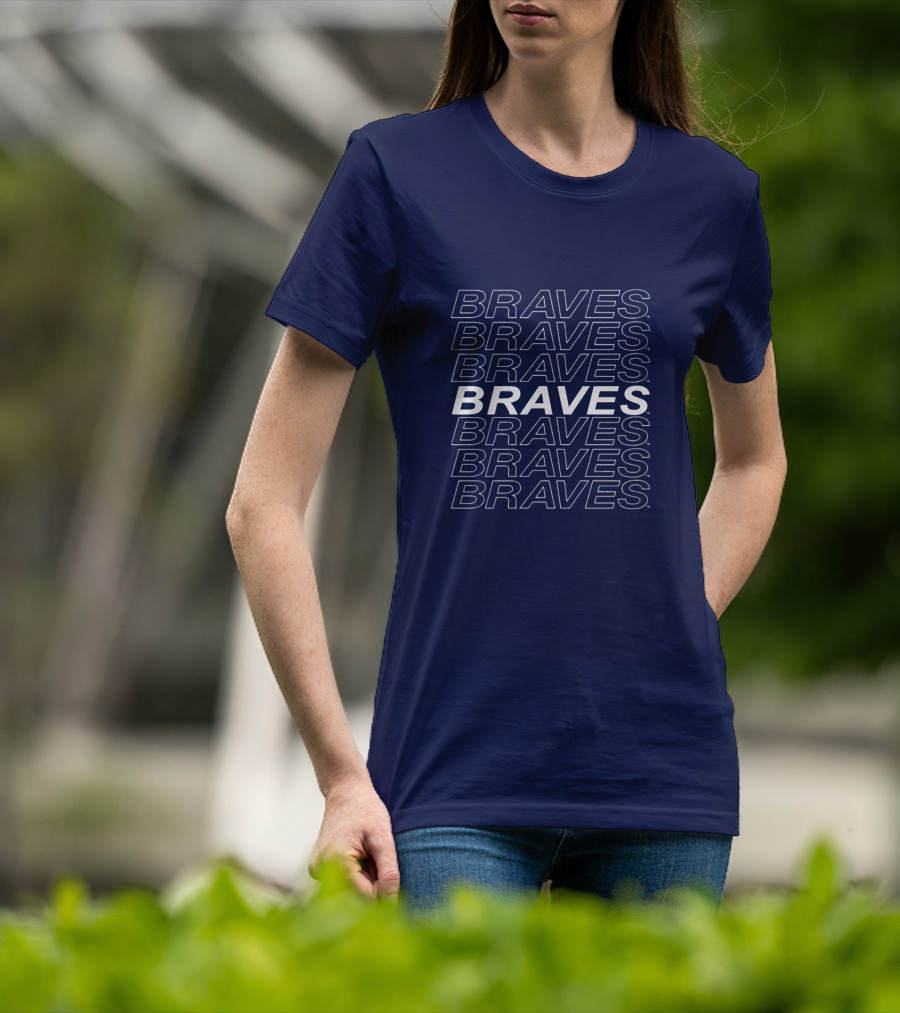 Atlanta Braves Stacked Text T-Shirt