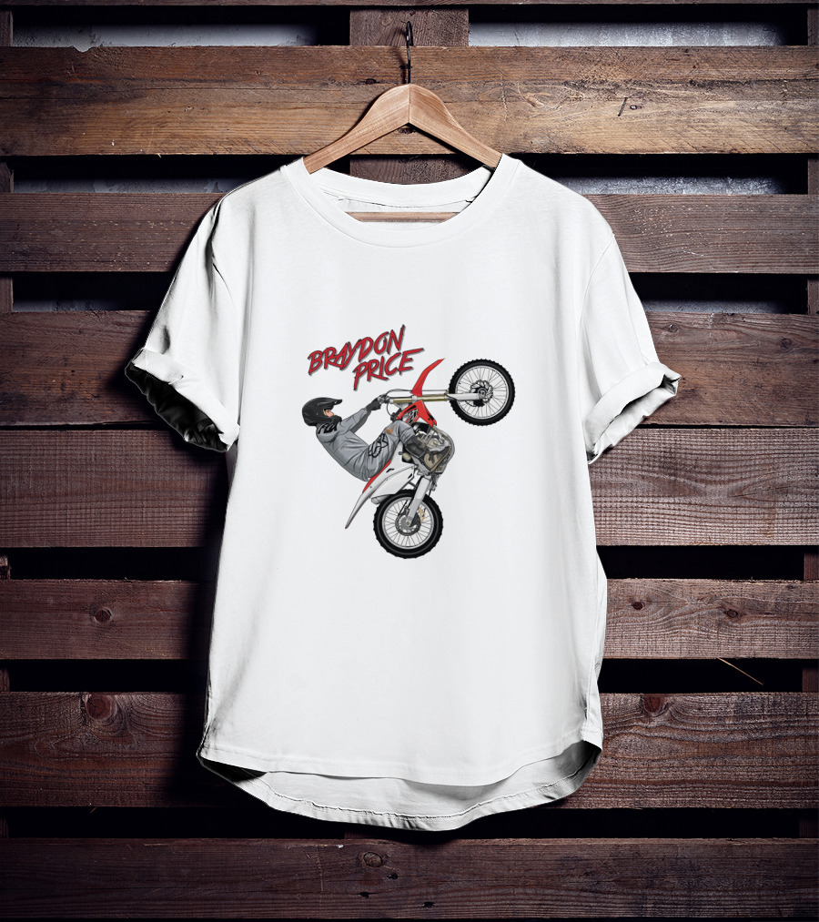 Braydon Price Motocross Stunt Rider Wheelie Bike T-Shirt