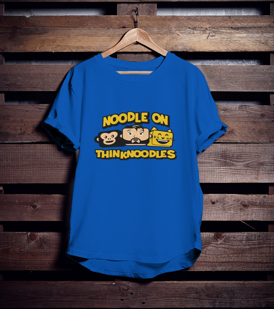 NOODLE ON THINKNOODLES Monkey Cat Icons T-Shirt