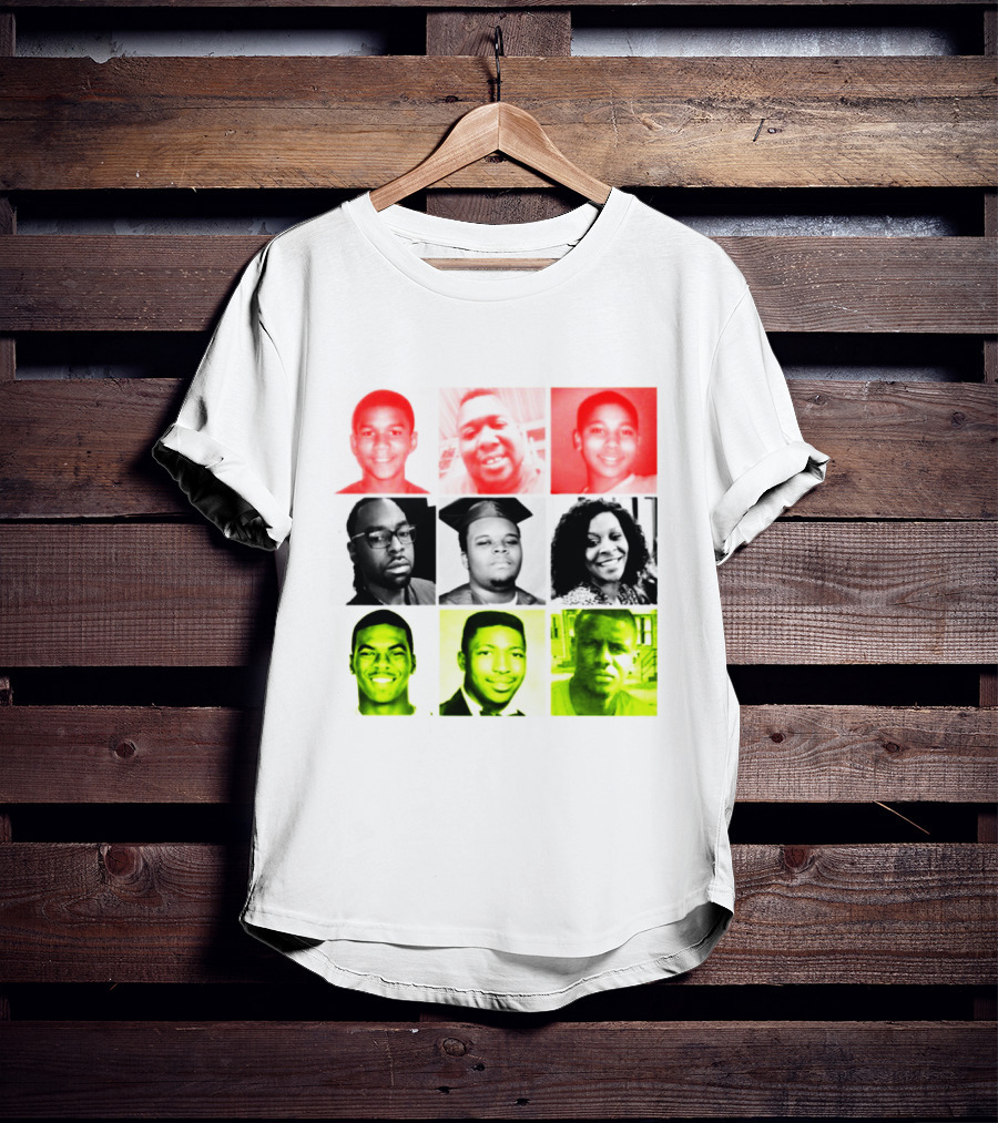 Black Victims Of Police Brutality Remembered In Powerful Collage T-Shirt