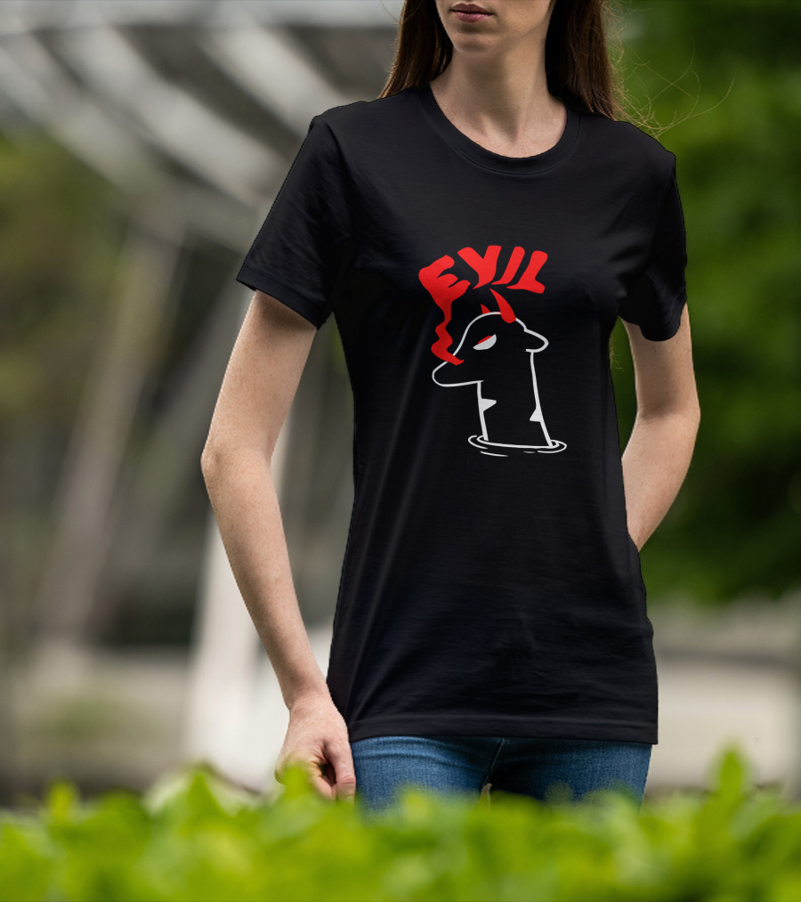 Axis Of Evil Red Devil Cow Smoking T-Shirt