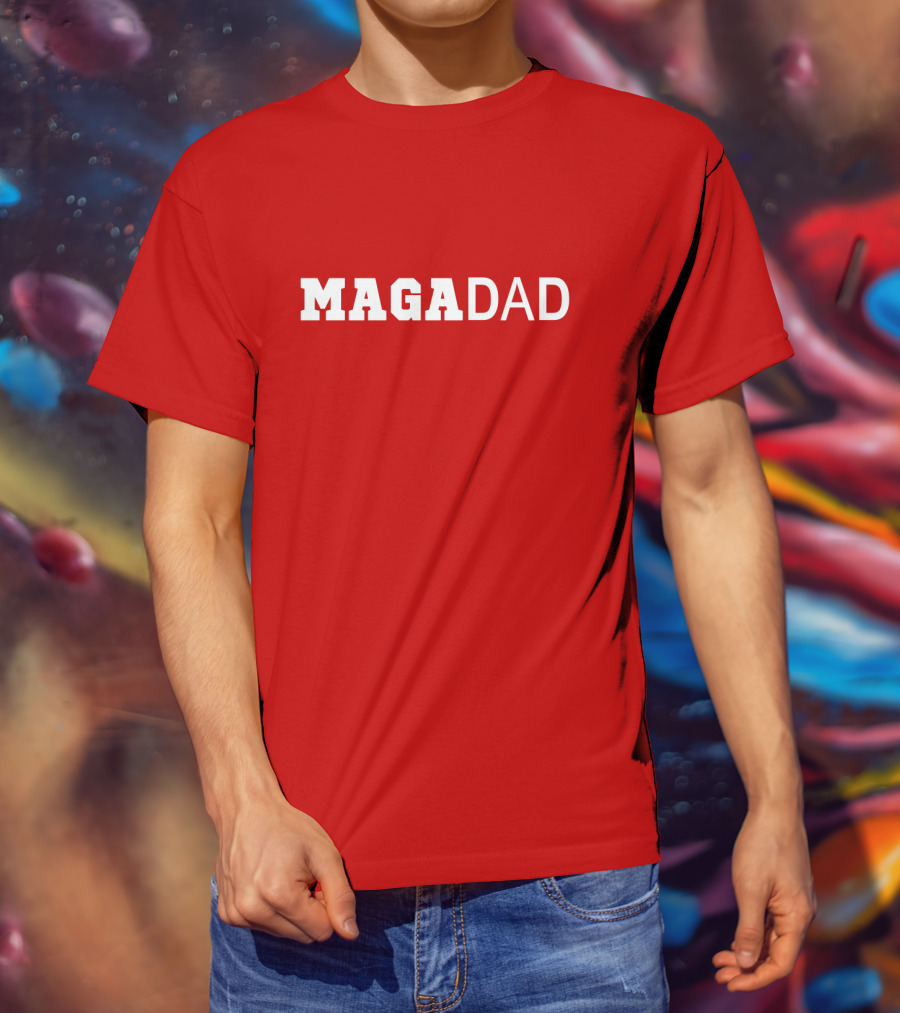 MAGA Dad Bold Red T-Shirt