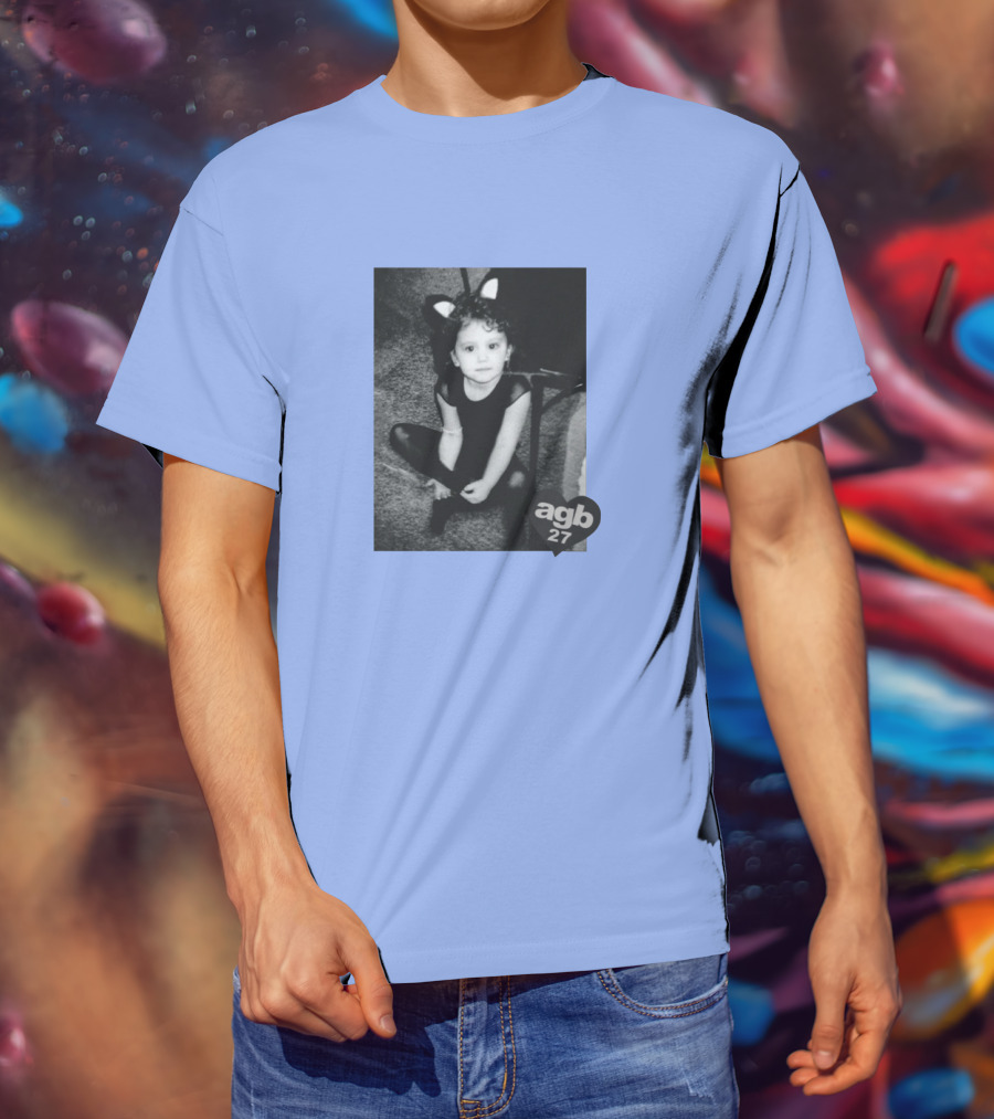 Agb 27 Vintage Style Cat Costume Photograph T-Shirt
