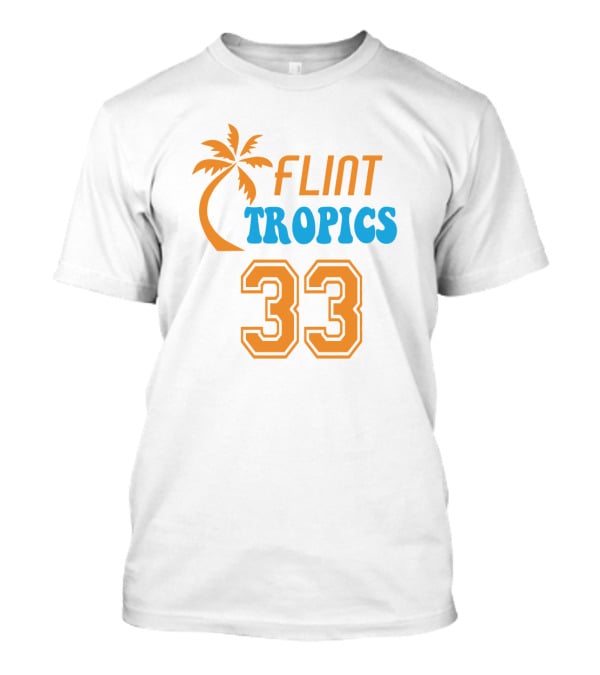 Flint Tropics 33 Basketball Palm Tree T-Shirt