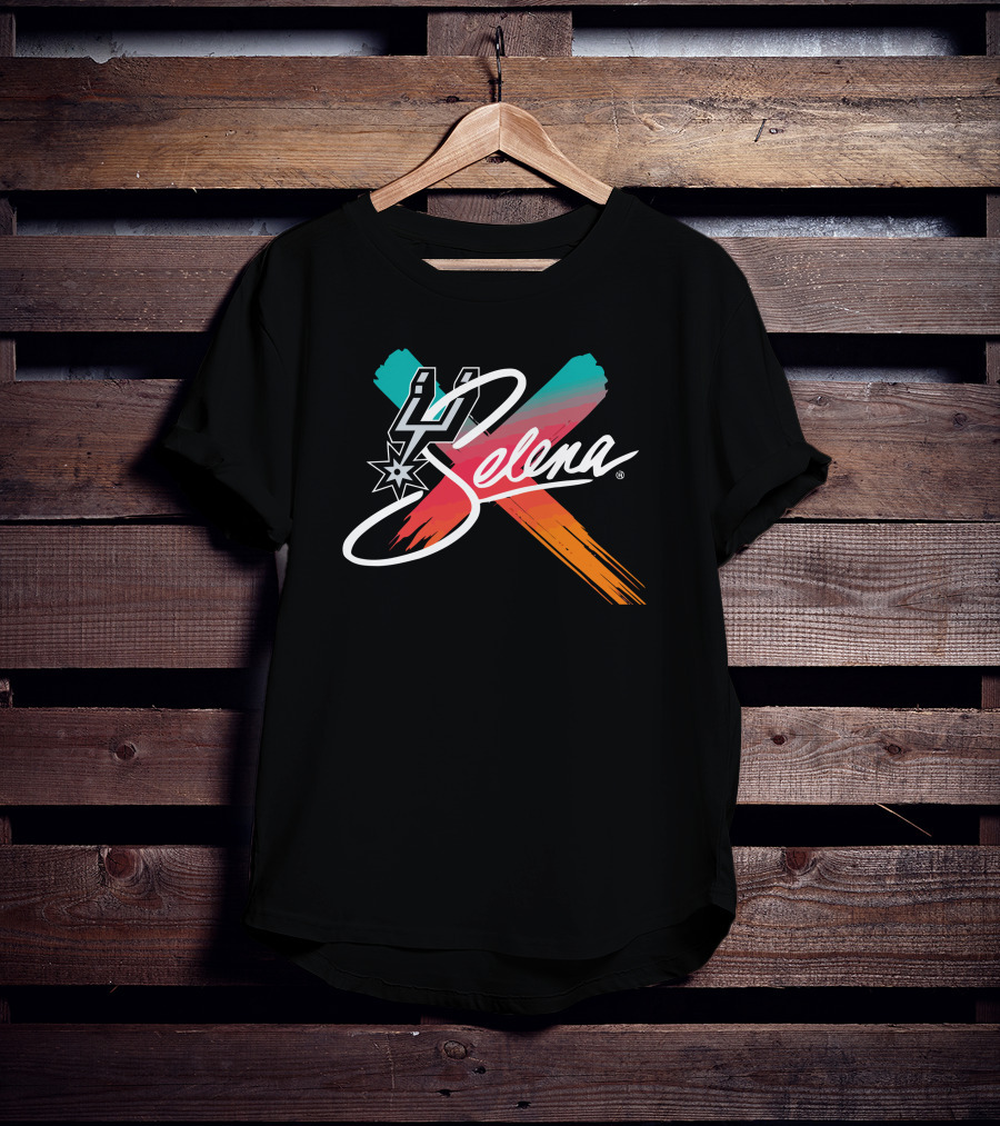 Selena San Antonio Spurs Brush Stroke T-Shirt
