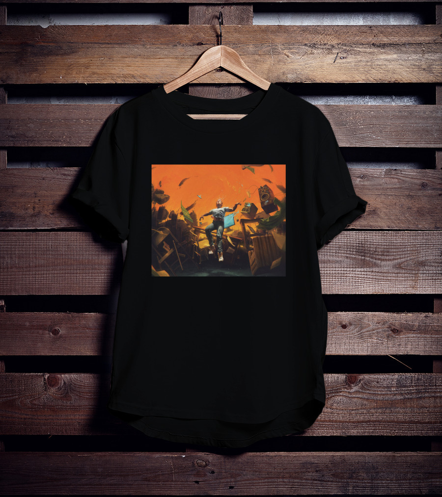 No Pressure Album Cover Artwork Floating Debris Scene T-Shirt