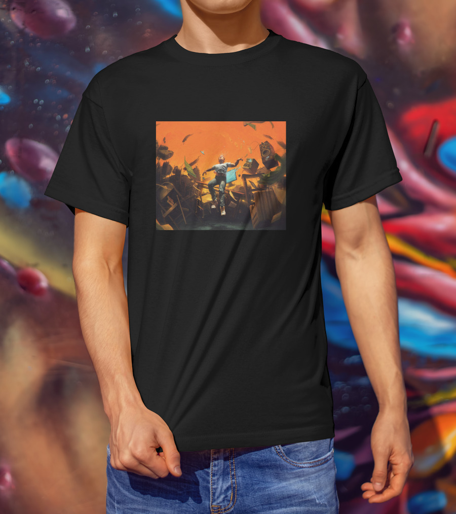 No Pressure Album Cover Artwork Floating Debris Scene T-Shirt