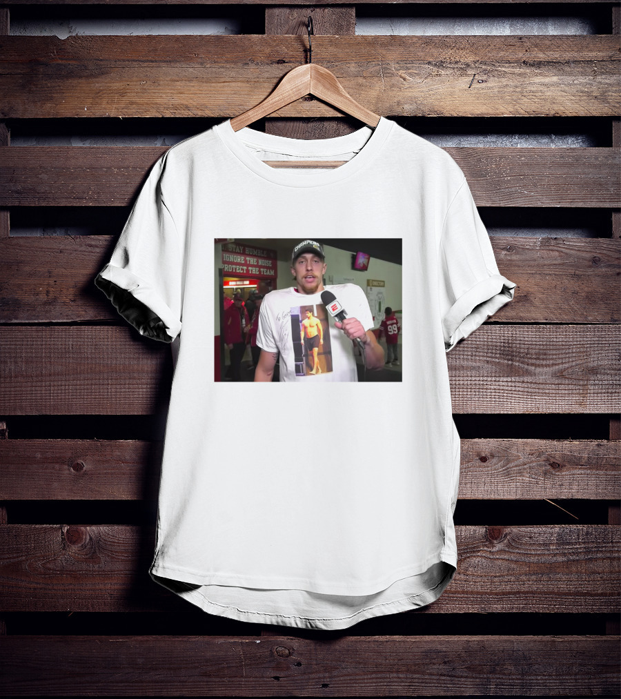 George Kittle Wearing Jimmy G Shirt ESPN Interview T-Shirt